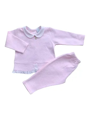 Girls Pink Cotton Trouser Set