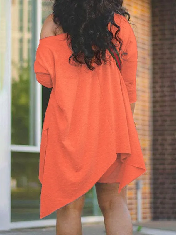 Gorgeousladie Asymmetric Top & Biker Shorts Set