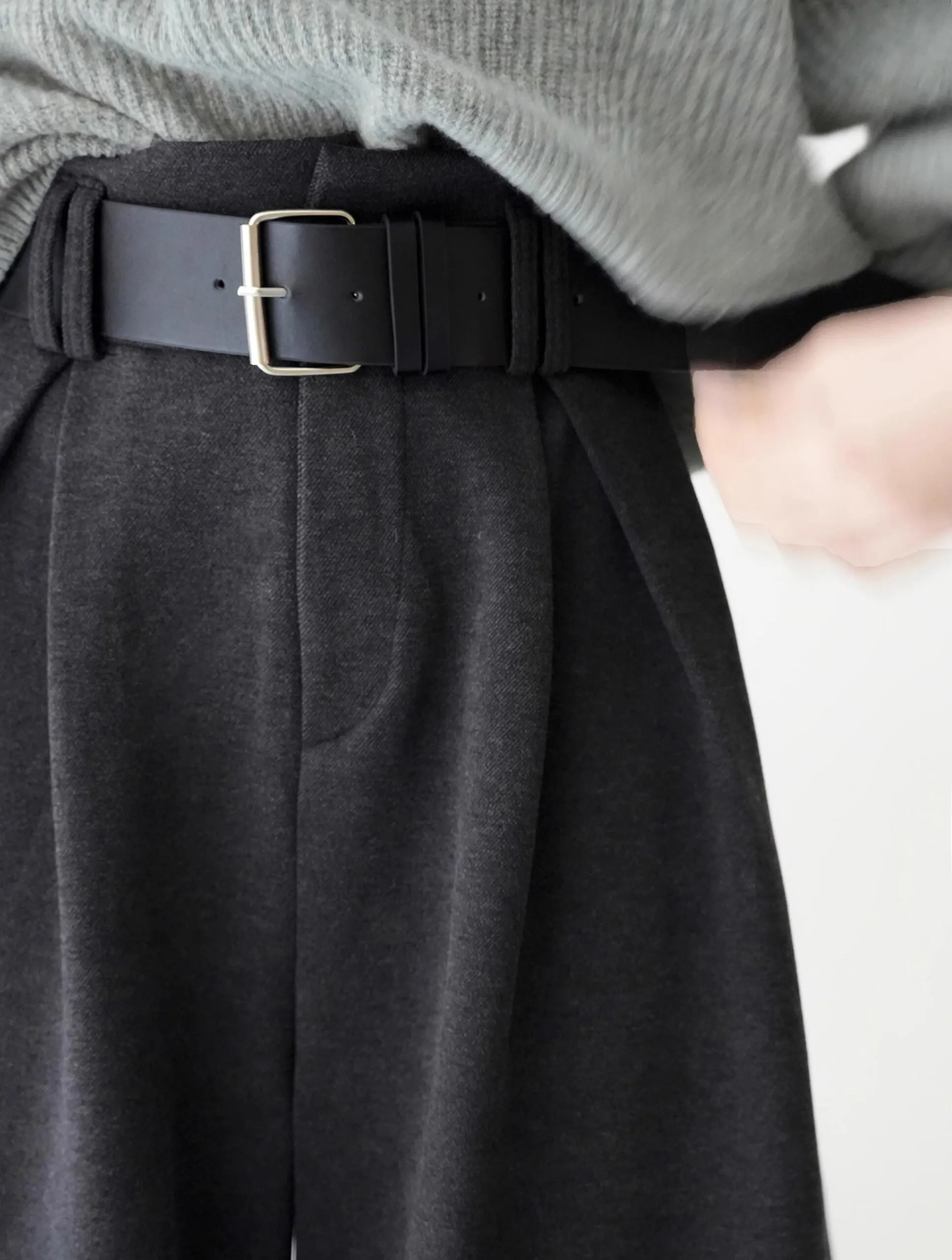 Grey Ultra Baggy K-Pop Trousers
