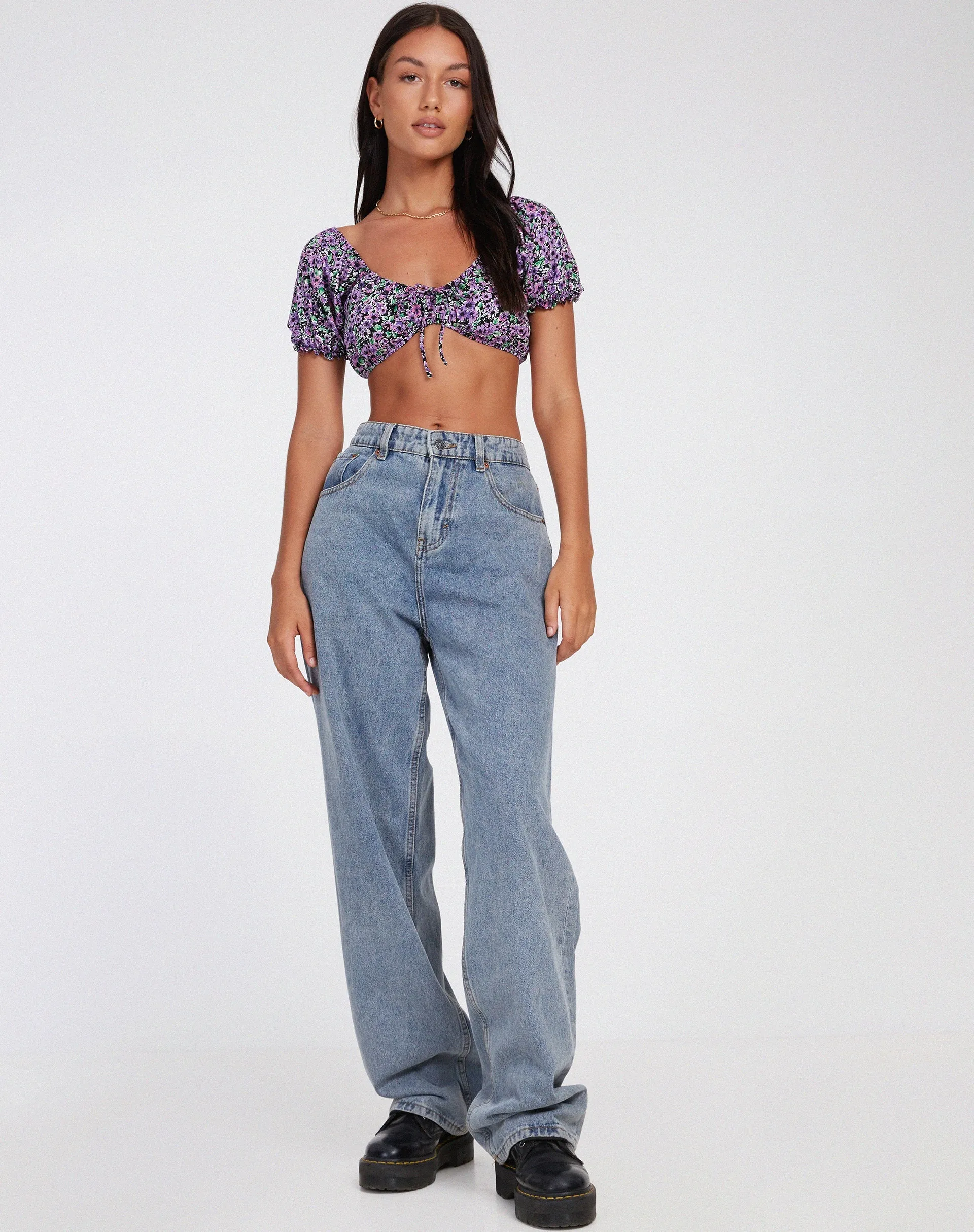 Haenji Crop Top in Lilac Blossom