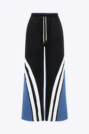 Halcyon - Modern Striped Patchwork Woman's Trousers