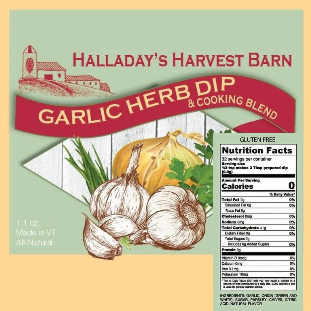 Halladay's Herb Dip and Cooking Blends