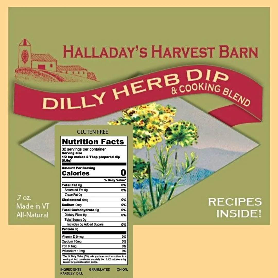 Halladay's Herb Dip and Cooking Blends