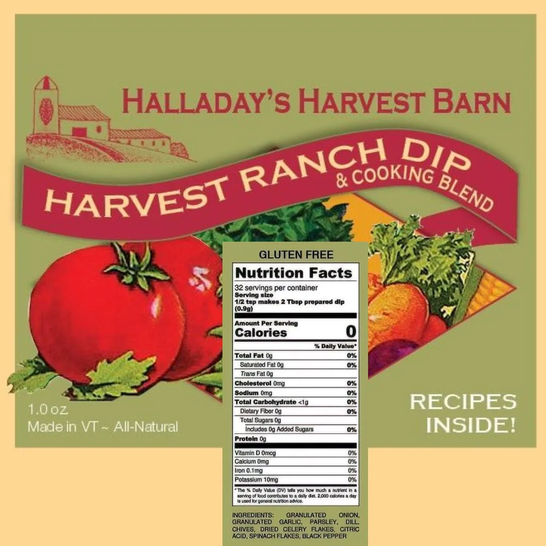 Halladay's Herb Dip and Cooking Blends