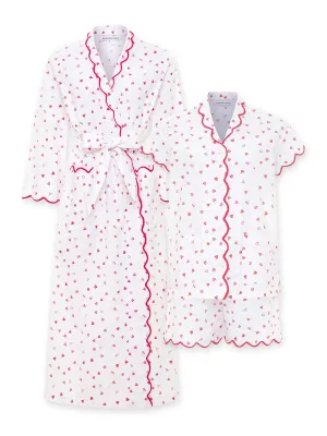Hearts & Arrows Bundle: Classic Robe   Pajamas with Shorts