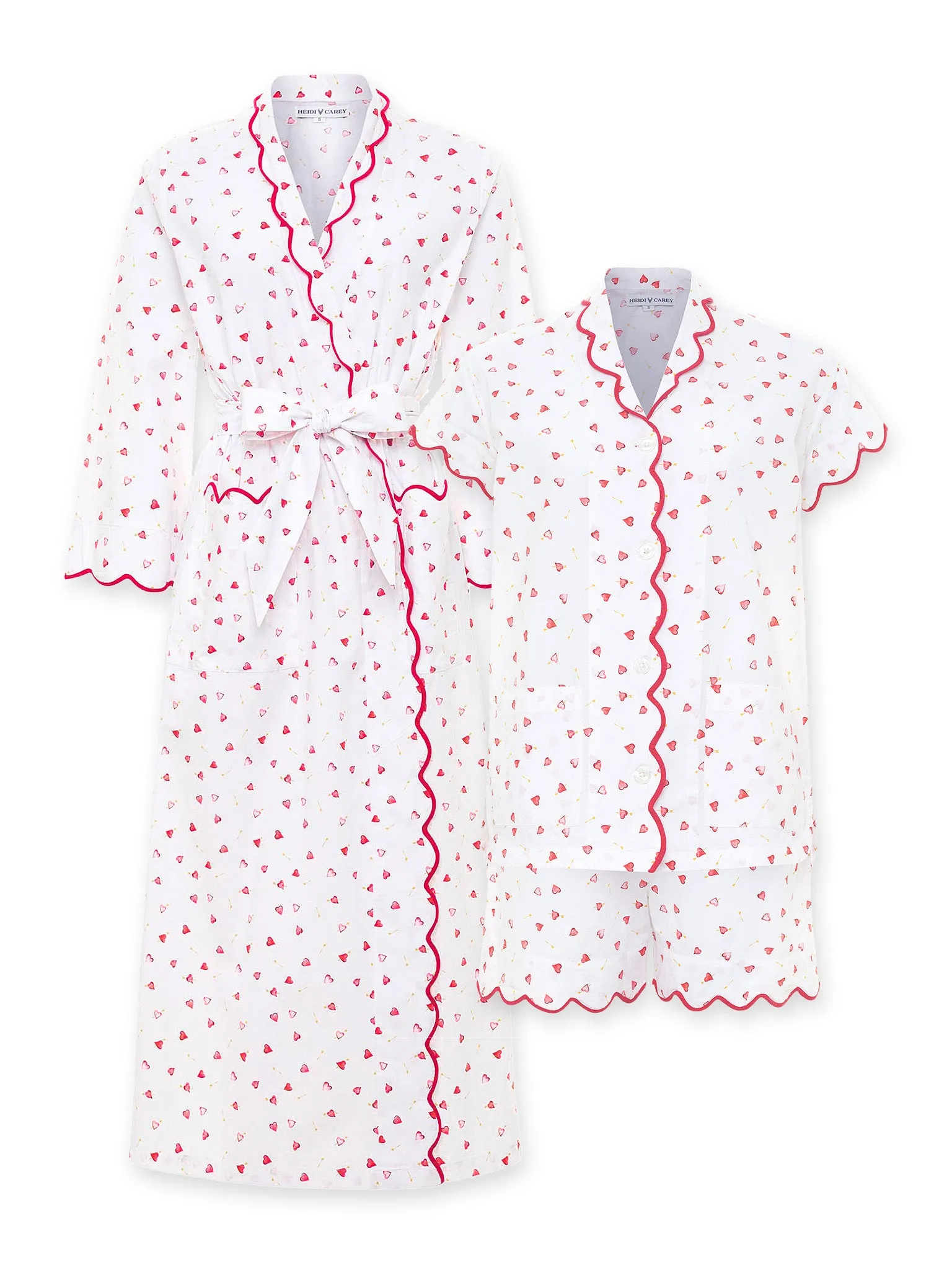 Hearts & Arrows Bundle: Classic Robe   Pajamas with Shorts