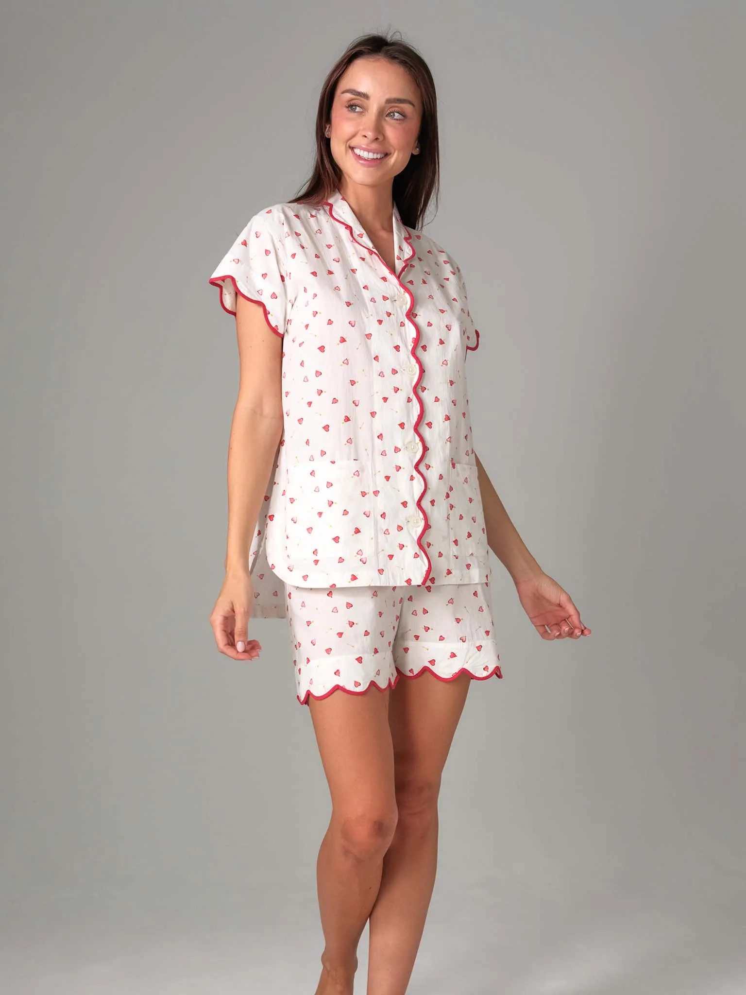 Hearts & Arrows Pajamas with Shorts