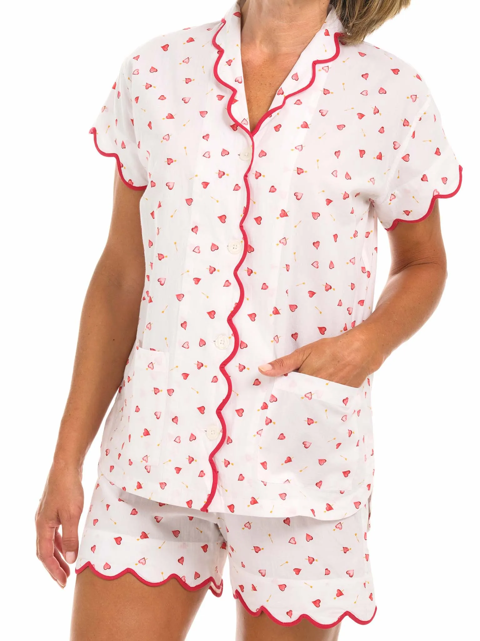 Hearts & Arrows Pajamas with Shorts