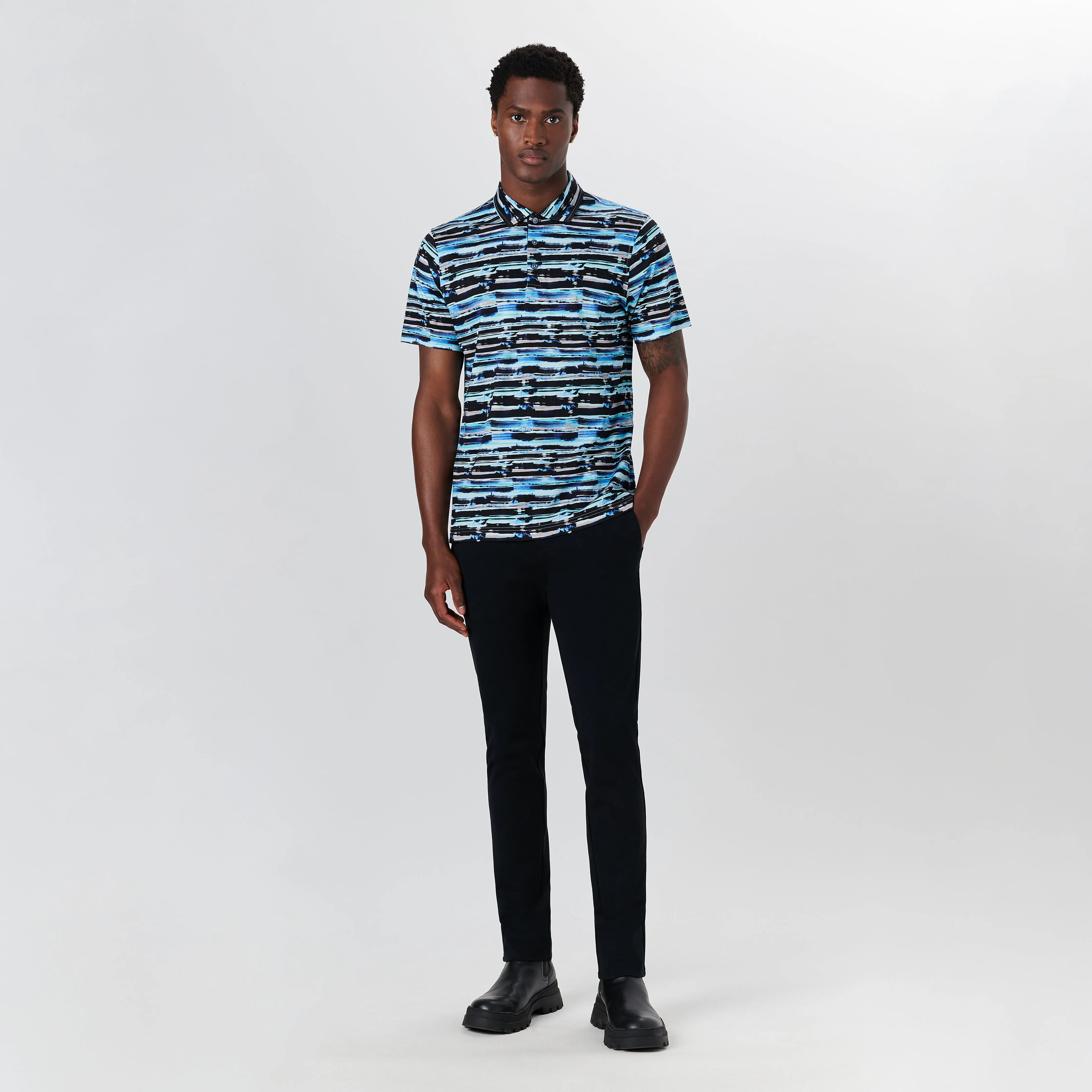 Hendrix Abstract Print Polo