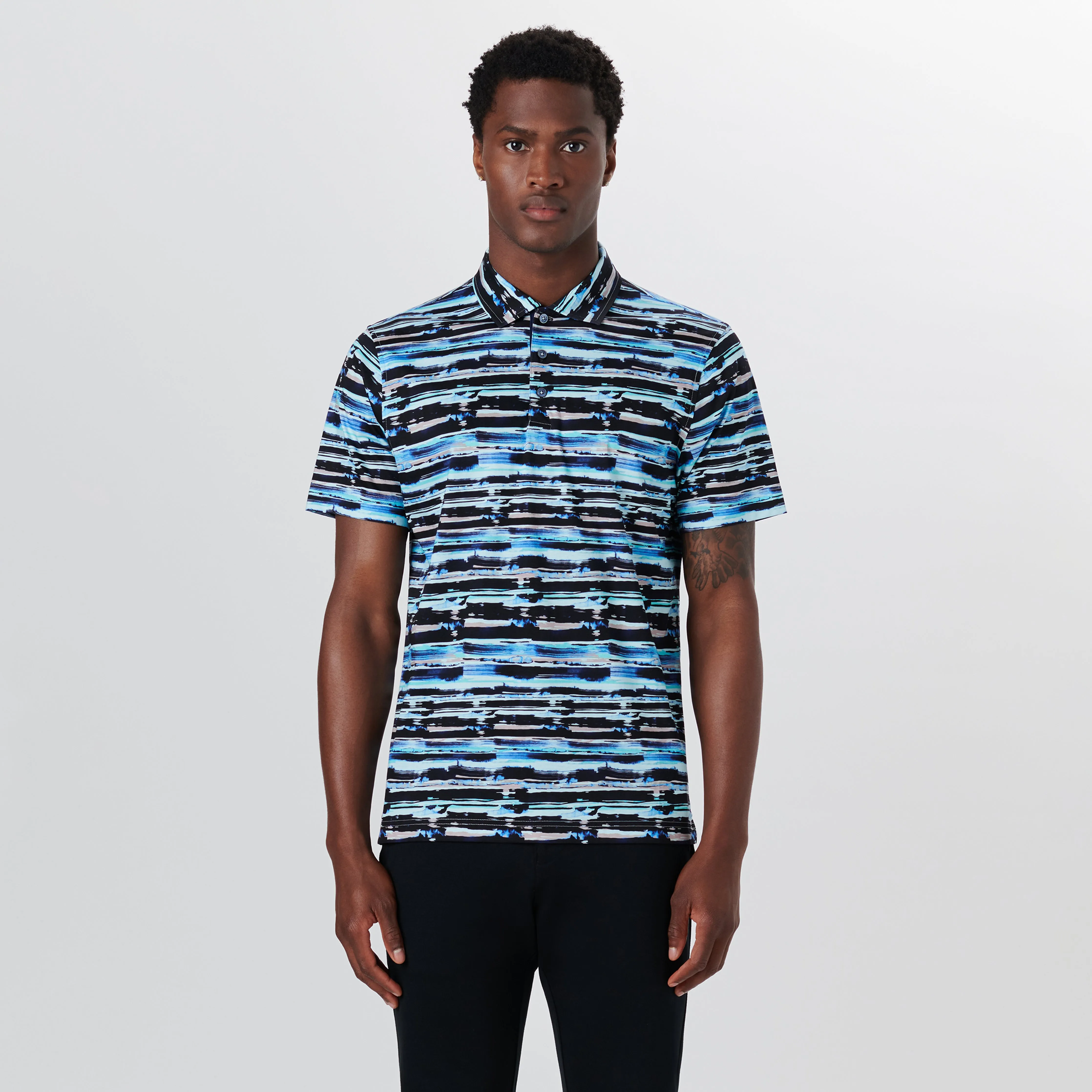 Hendrix Abstract Print Polo