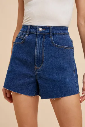 High Rise Denim Short