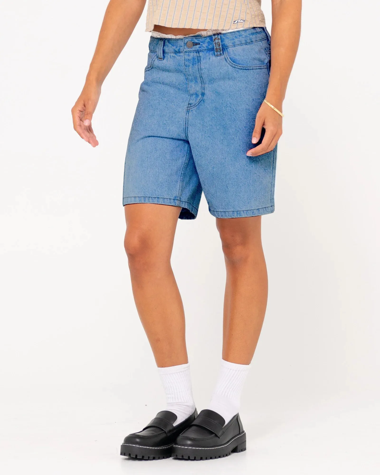 High Volume 18 Inch Denim Jort - Sea Blue