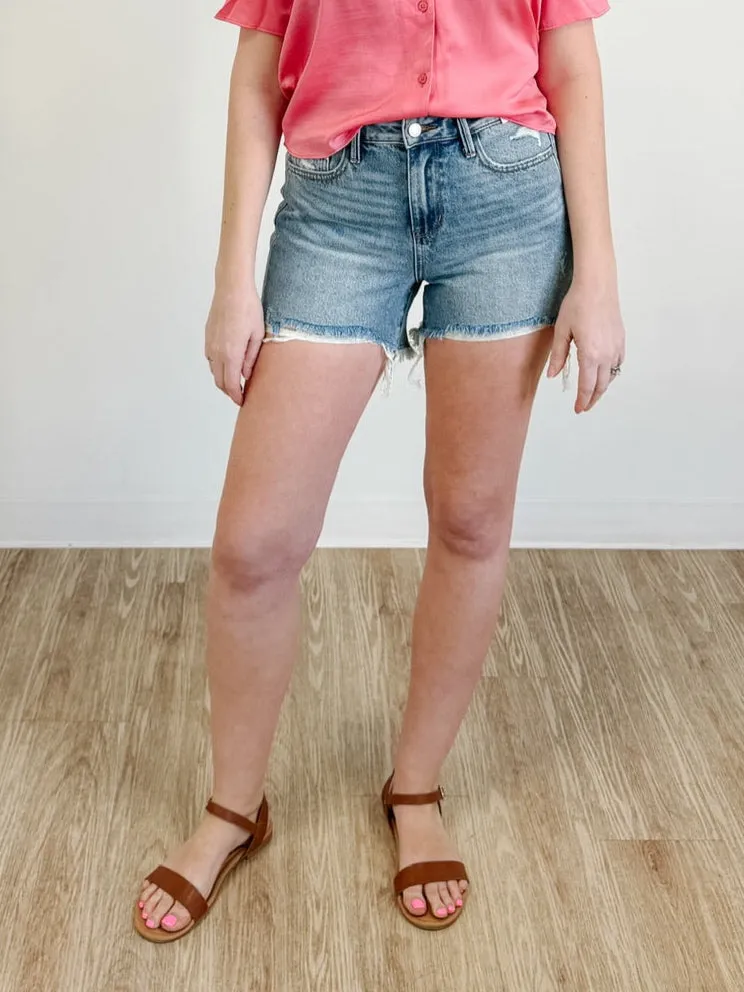 High Waist Rigid Magic Destroy Cut Off Shorts