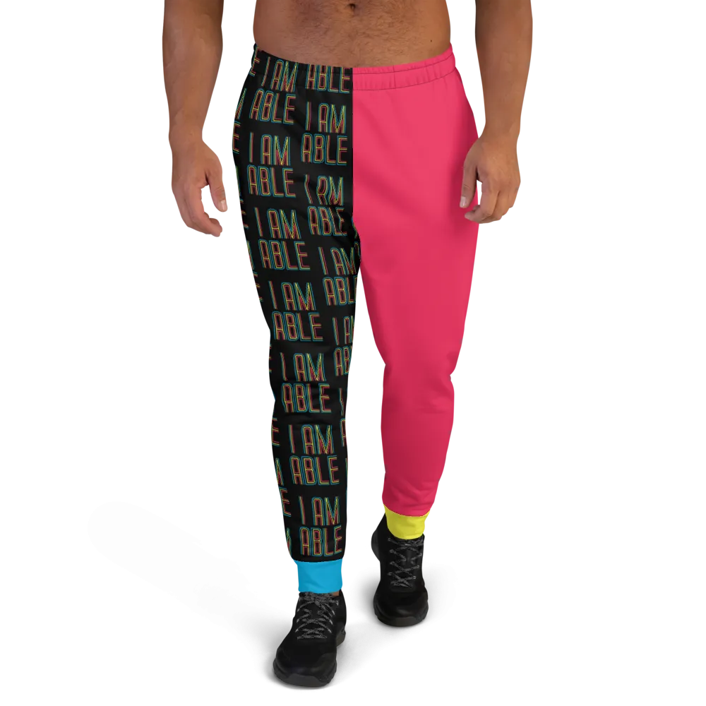 I am Able (Color Block  Men's Joggers)