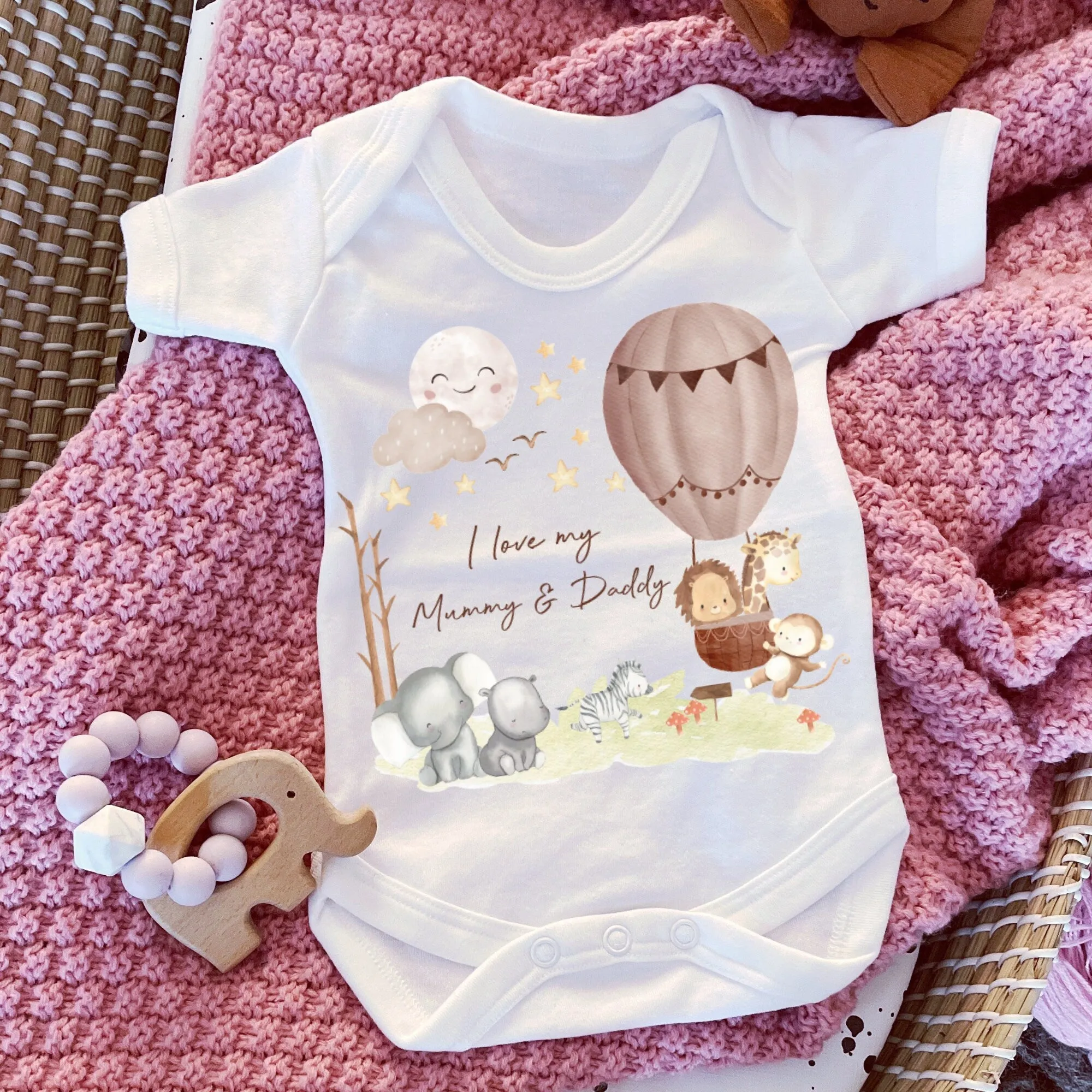 I Love My Mummy Baby Vest, Personalised Babygrow, Daddy Babygrow, Newborn Pregnancy Announcement Gift, Going to be a Mummy, New Mum Gift