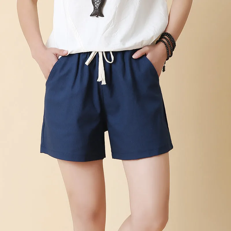 INSTOCK- Loose linen cotton shorts
