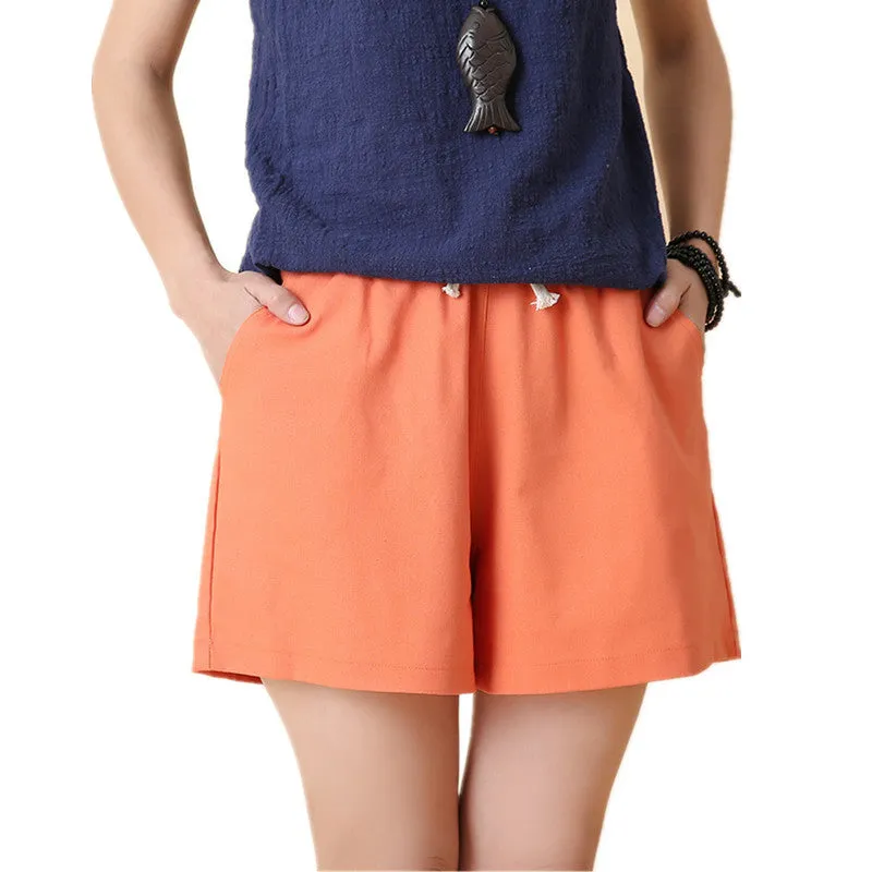 INSTOCK- Loose linen cotton shorts