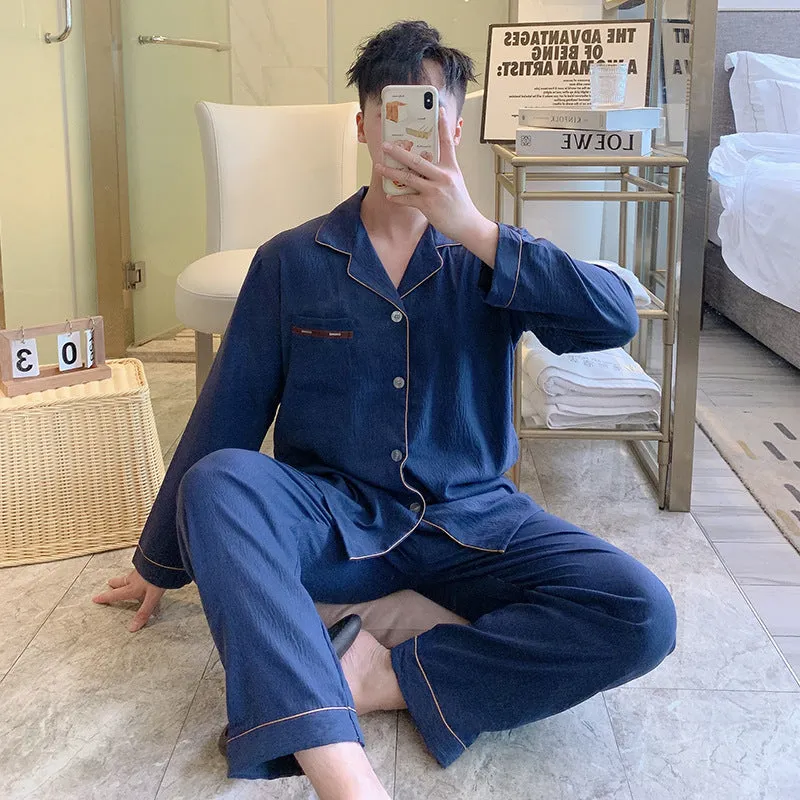 INSTOCK-new cotton pajamas men's long sleeve