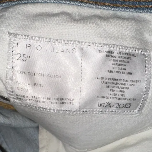 IRO Jeans Cut off Denim Shorts‎ Sz 25