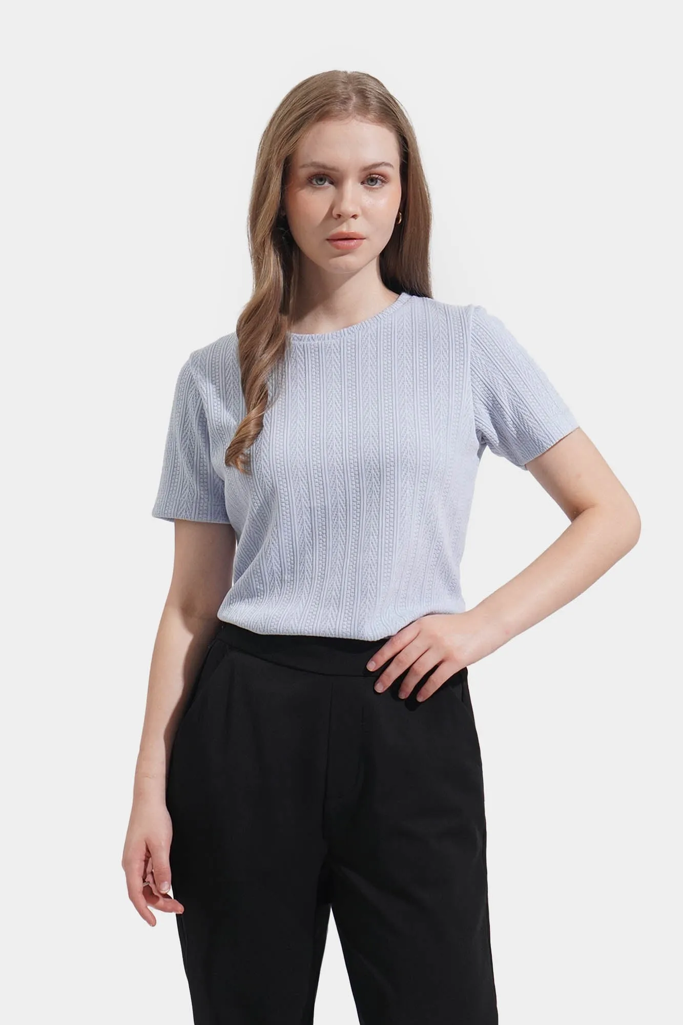 Jacquard Knit Tee