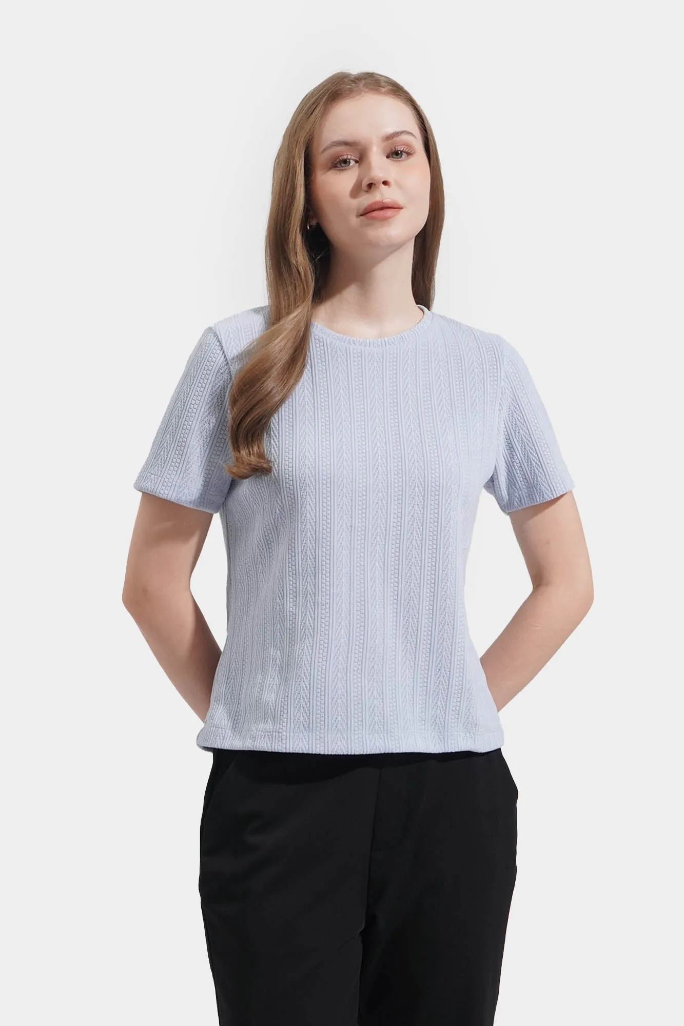 Jacquard Knit Tee