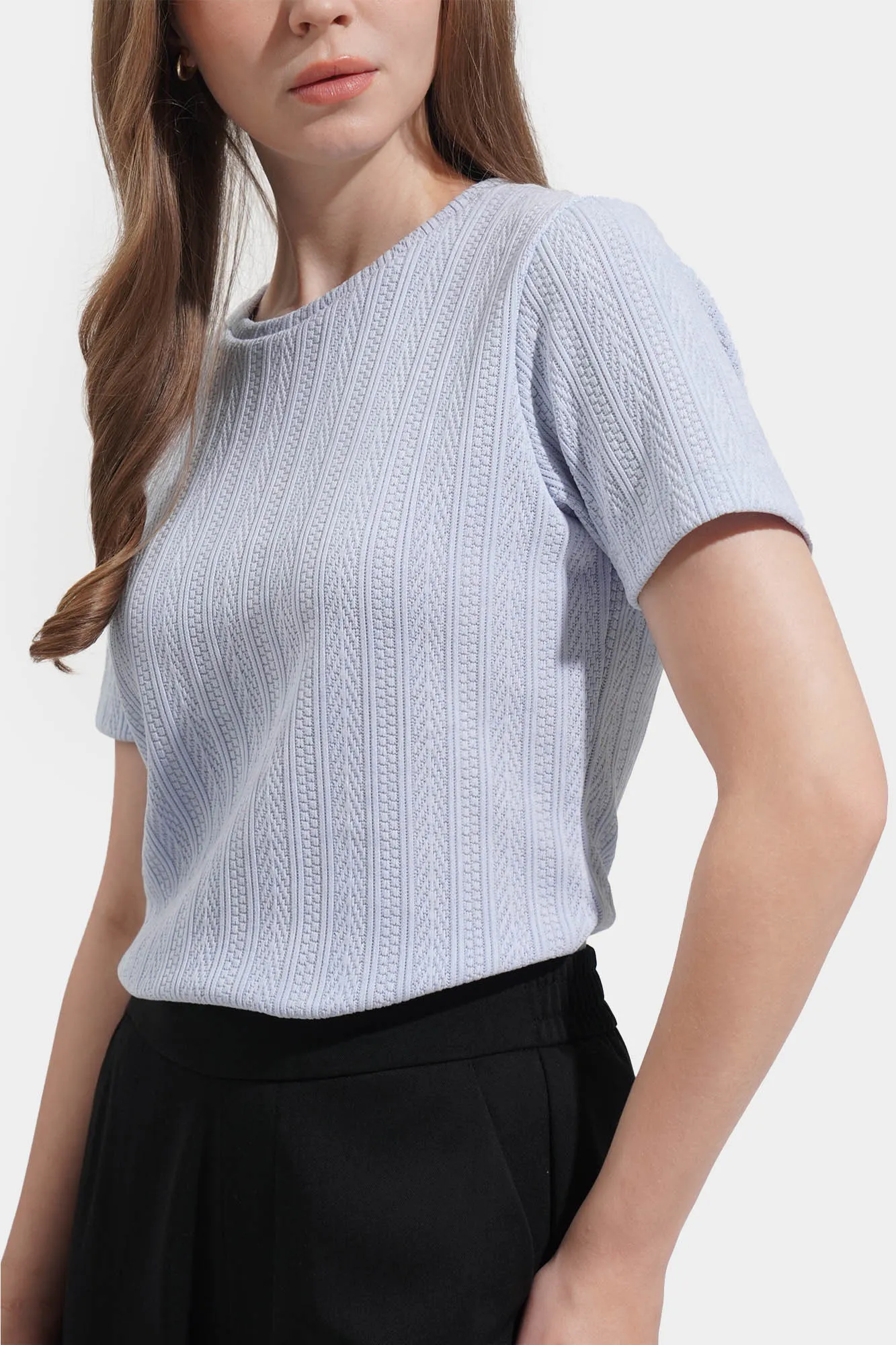 Jacquard Knit Tee