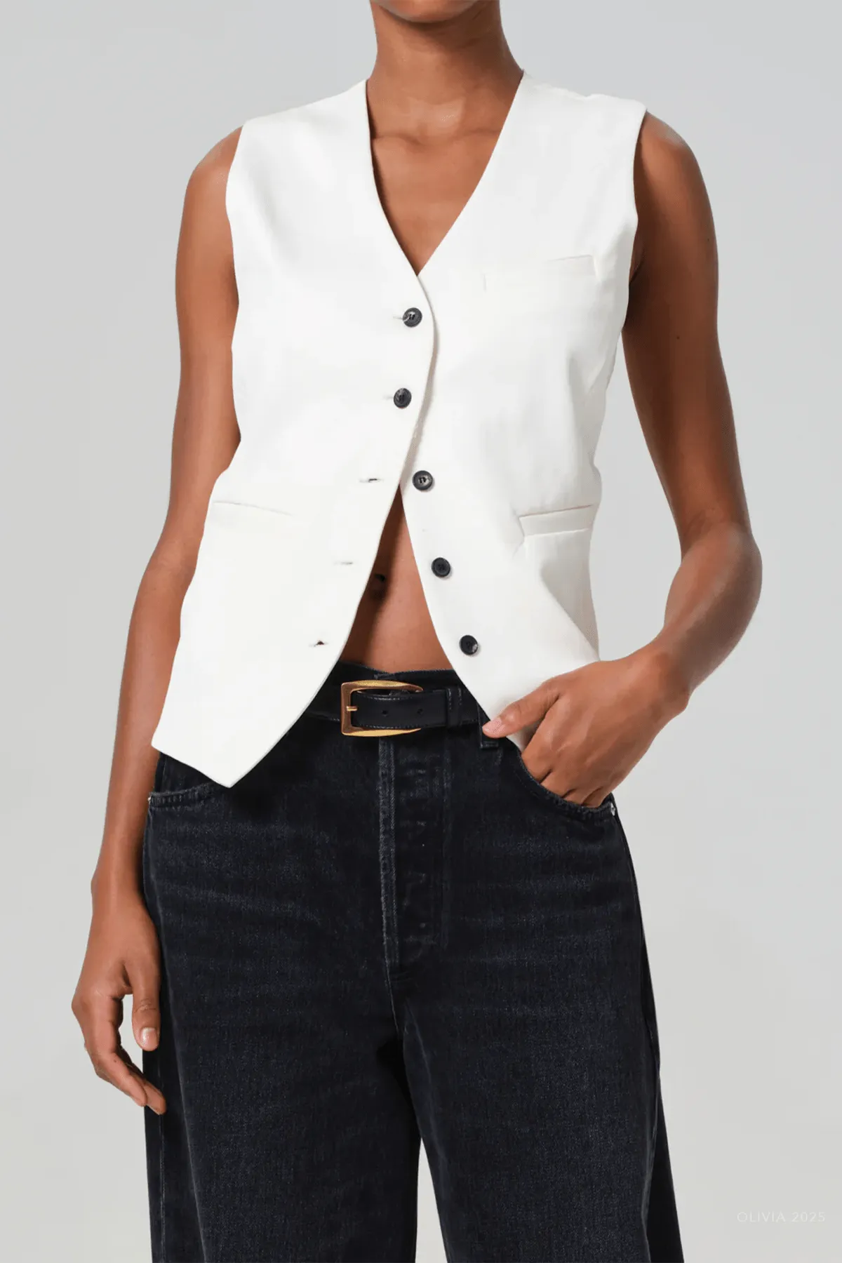Jasmin Long Vest in Pashmina