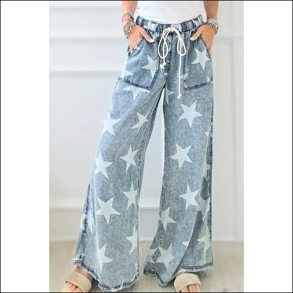 Jeans so Good, Stars are Jealous  🌠 Light Blue Star High Waist Jeans