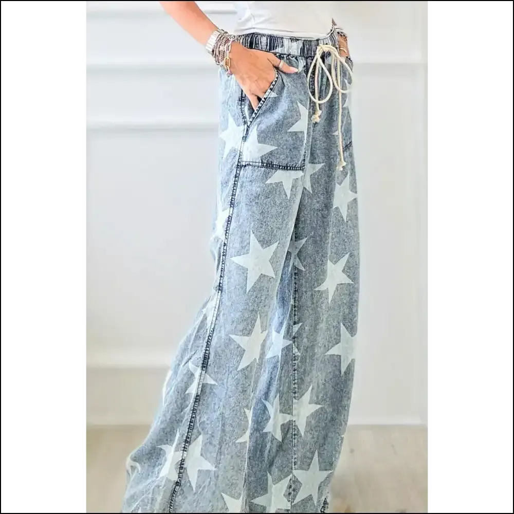 Jeans so Good, Stars are Jealous  🌠 Light Blue Star High Waist Jeans