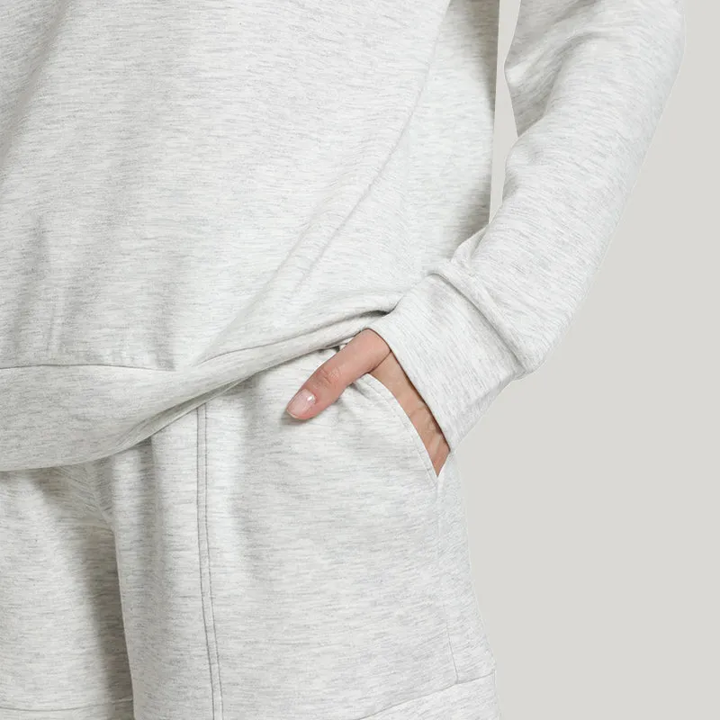 Jogging Sports Women’s Knit Medium-sleeve Shorts Pajamas Set-2315500097