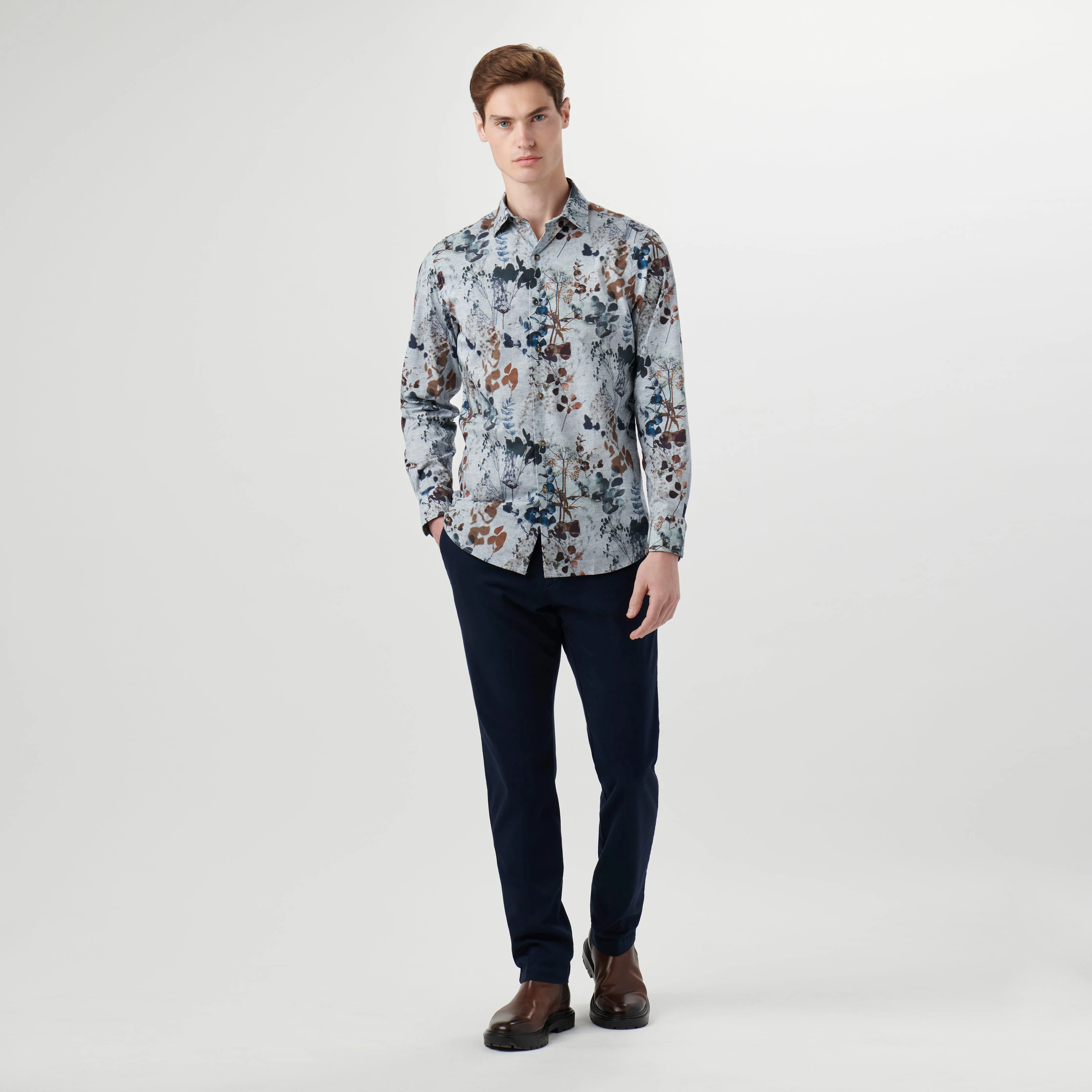 Julian Leaf Print Shirt