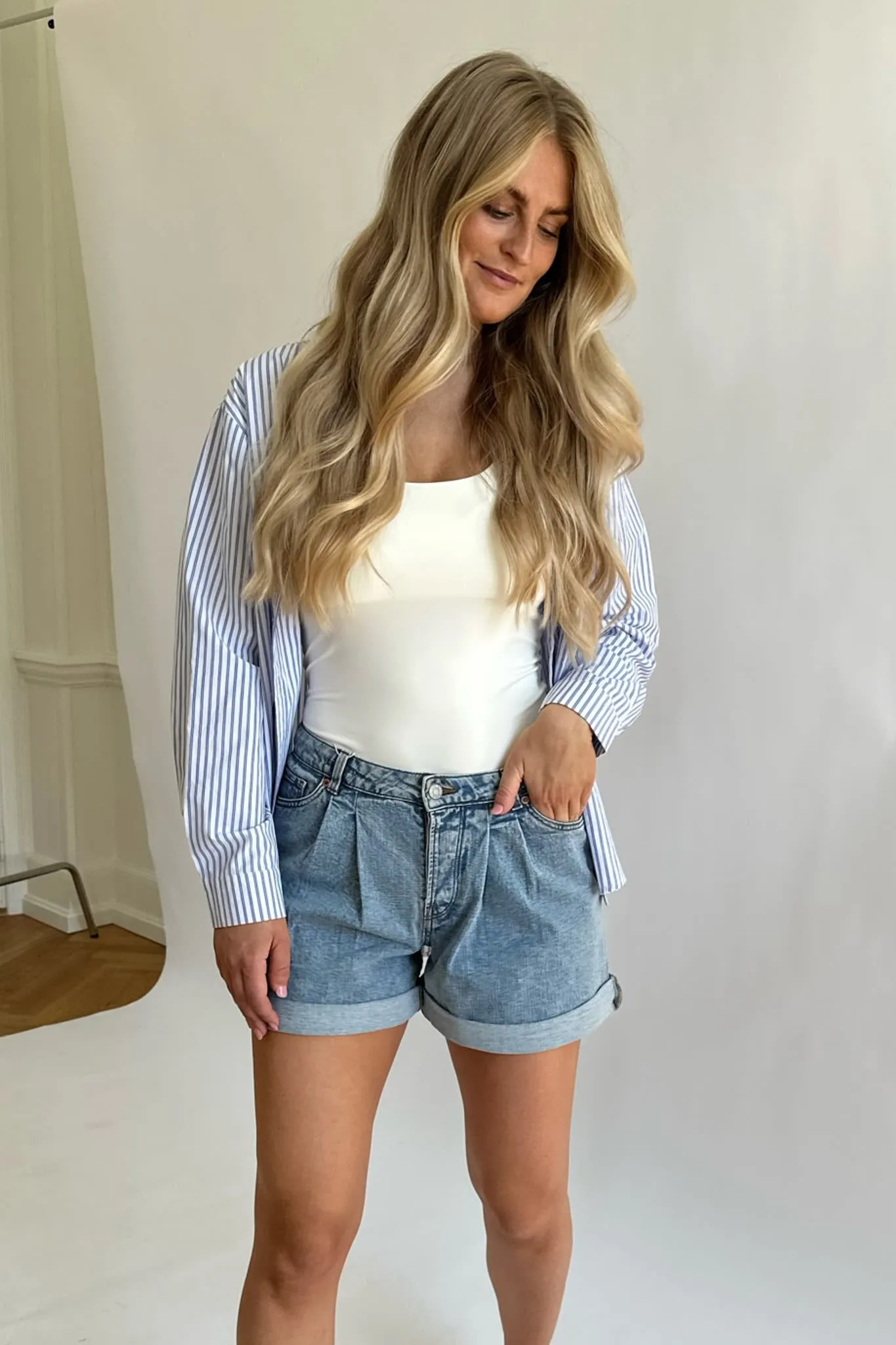 JXAlexa Shorts - Lys Denim Blå