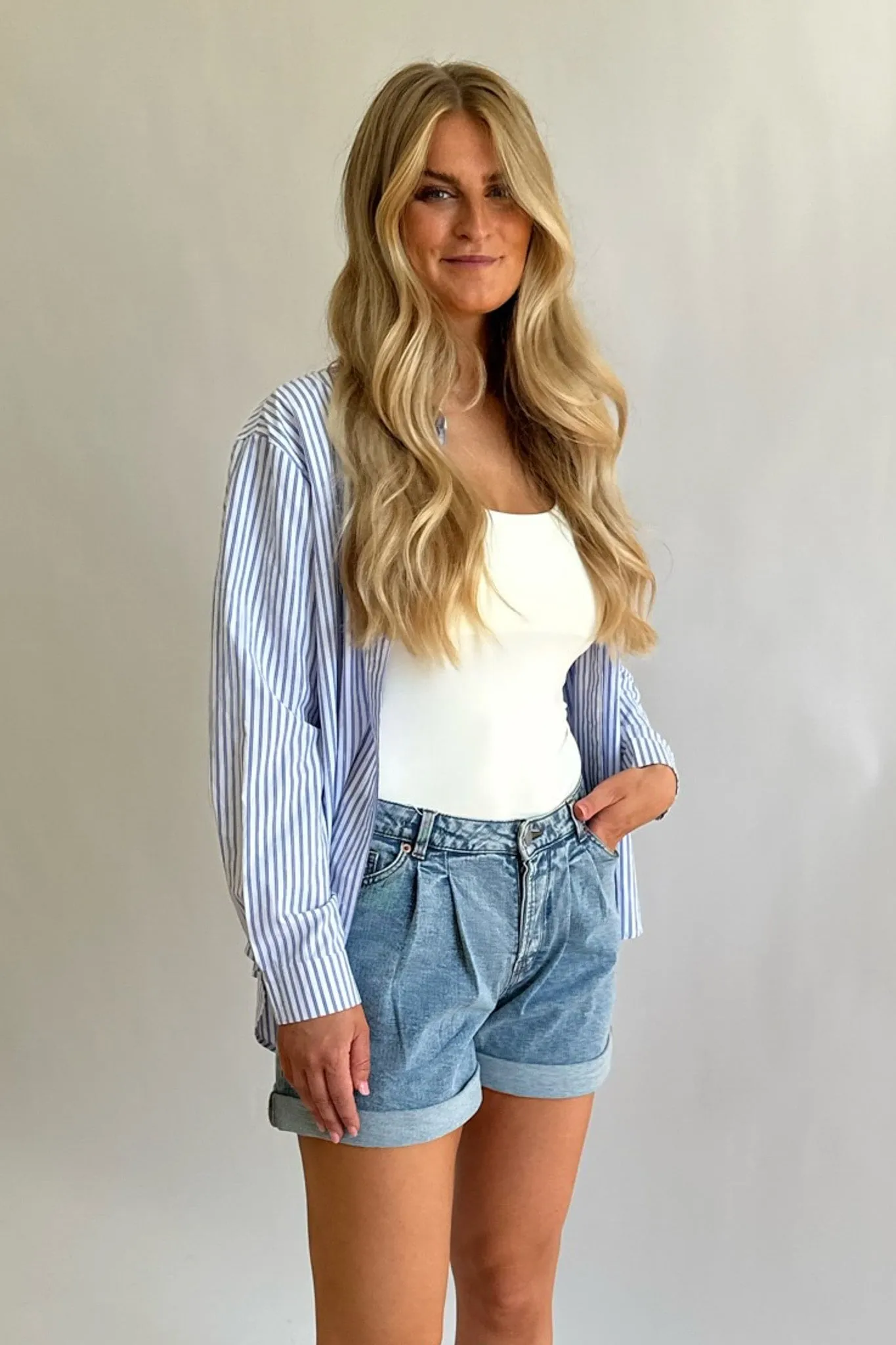 JXAlexa Shorts - Lys Denim Blå