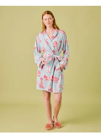 KATIE KIME Dallas Toile Lounge Robe