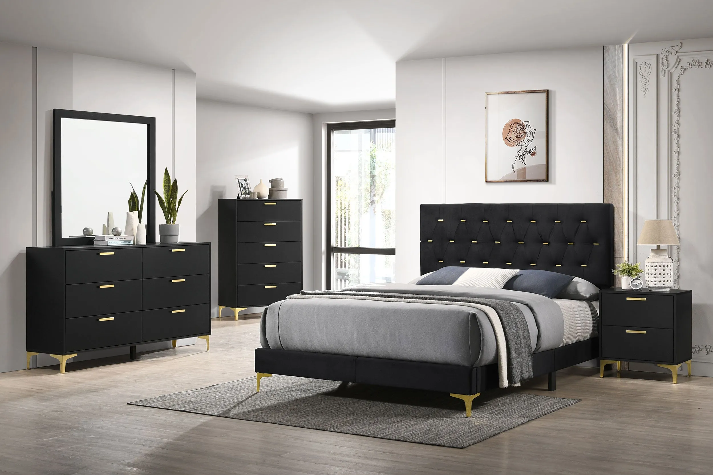 Kendall 6-drawer Dresser Black