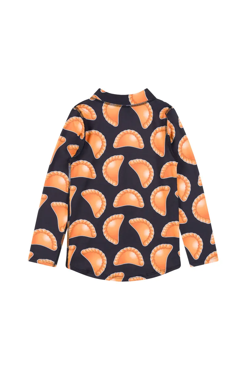 Kids Long Sleeved Rash Vest in Cornish Pasty