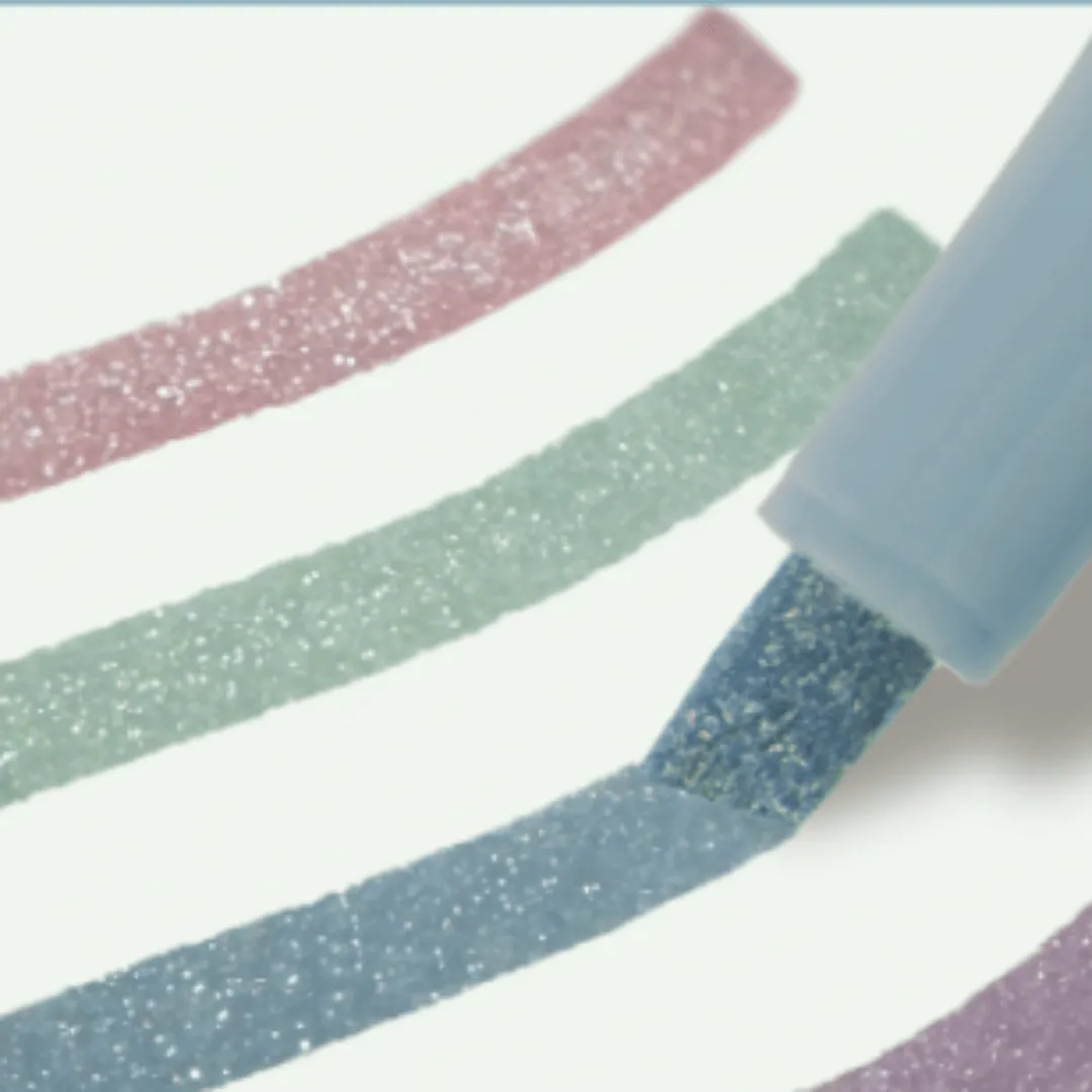 Kirabi Glitter Marker 4 Color Set / Sun-Star