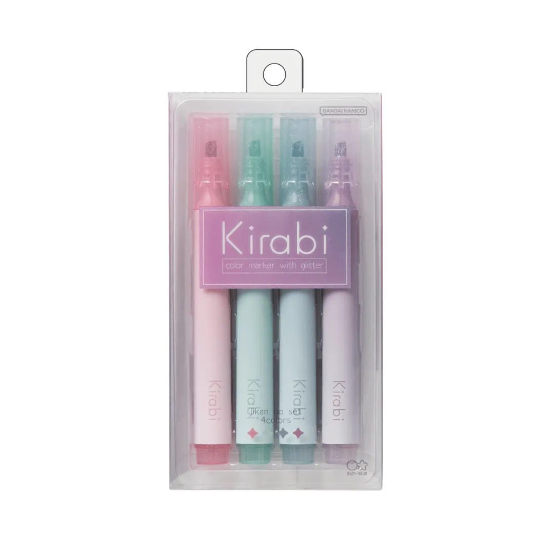 Kirabi Glitter Marker 4 Color Set / Sun-Star