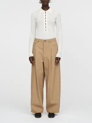 Kissing Placket Polo in Ivory