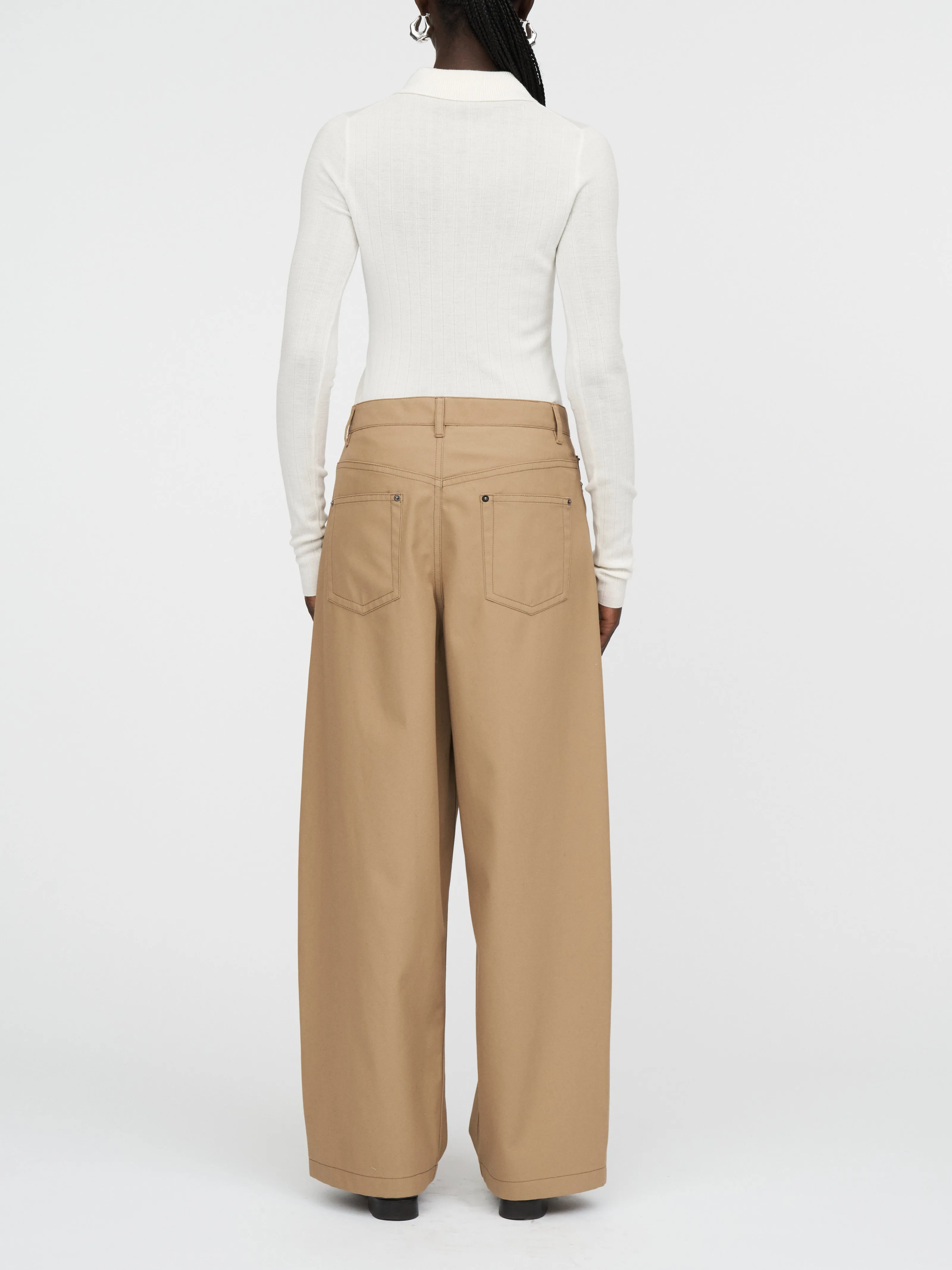 Kissing Placket Polo in Ivory