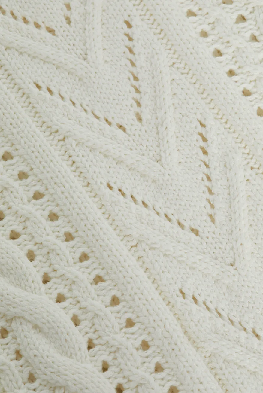 L'AGENCE MIO CABLE CROP PULLOVER