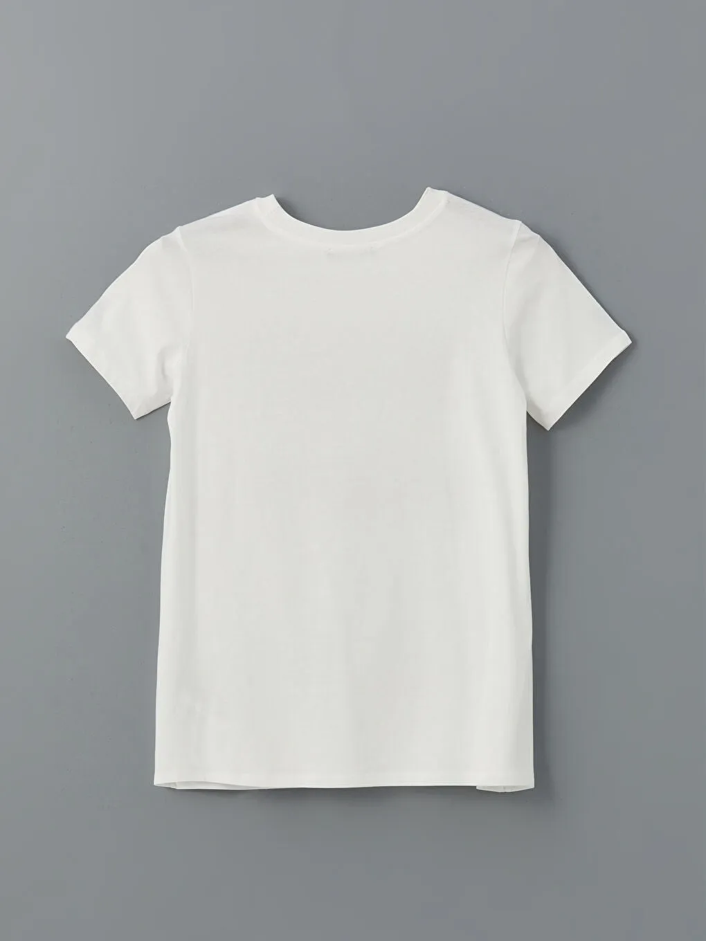 LCW Comfort Ecru Crew Neck Leopard Patterned Women T-Shirt