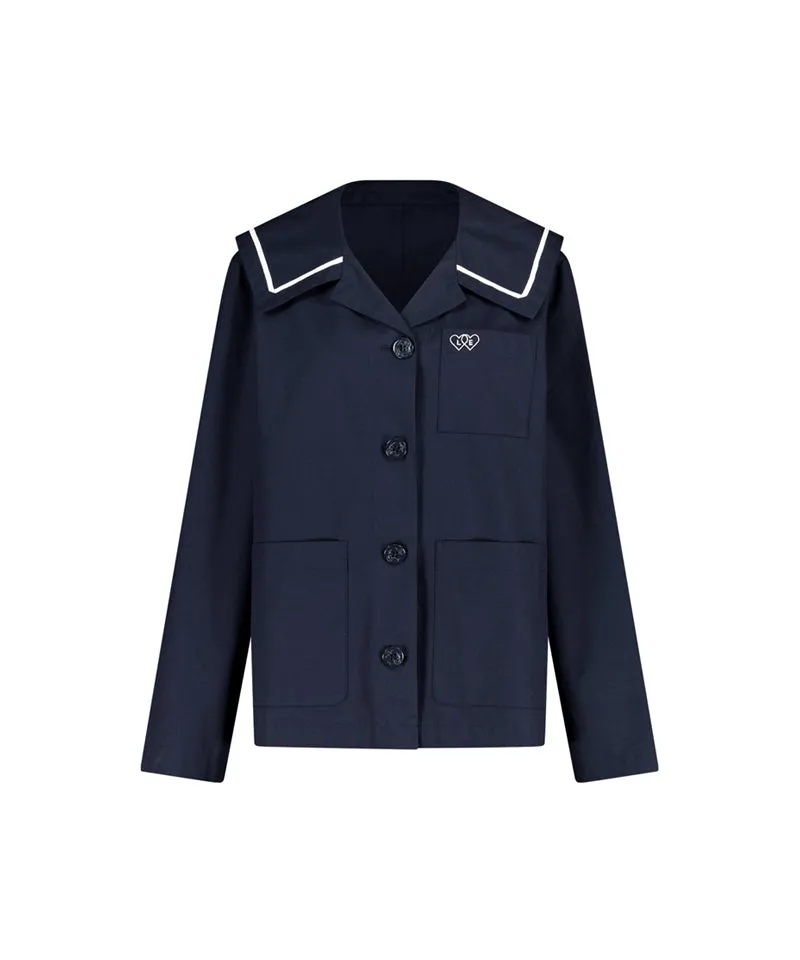 LE SONNET Sailor Marine Jacket - Navy