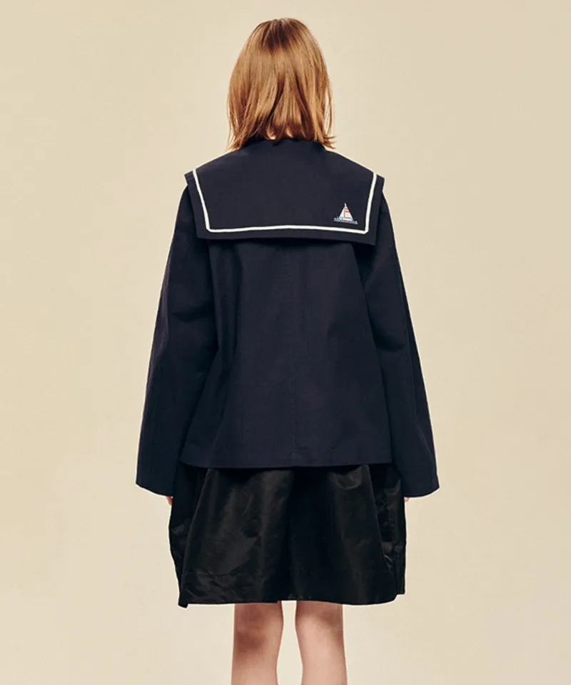 LE SONNET Sailor Marine Jacket - Navy