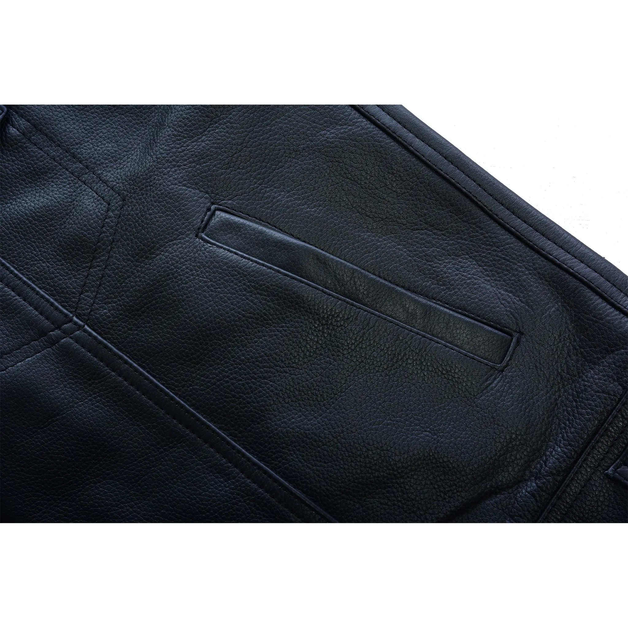 Leatherick Anarchy Club Open Button Leather Vest