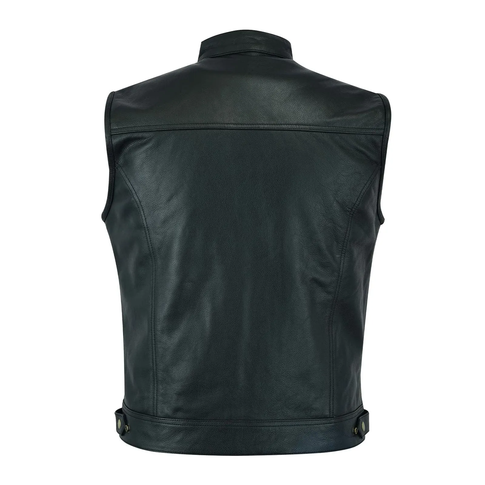 Leatherick Anarchy Club Open Button Leather Vest