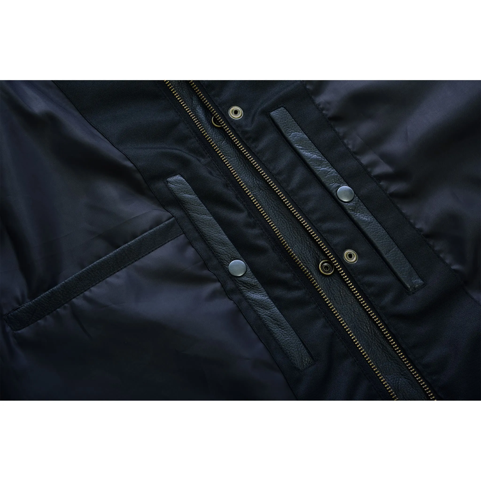 Leatherick Anarchy Club Open Button Leather Vest