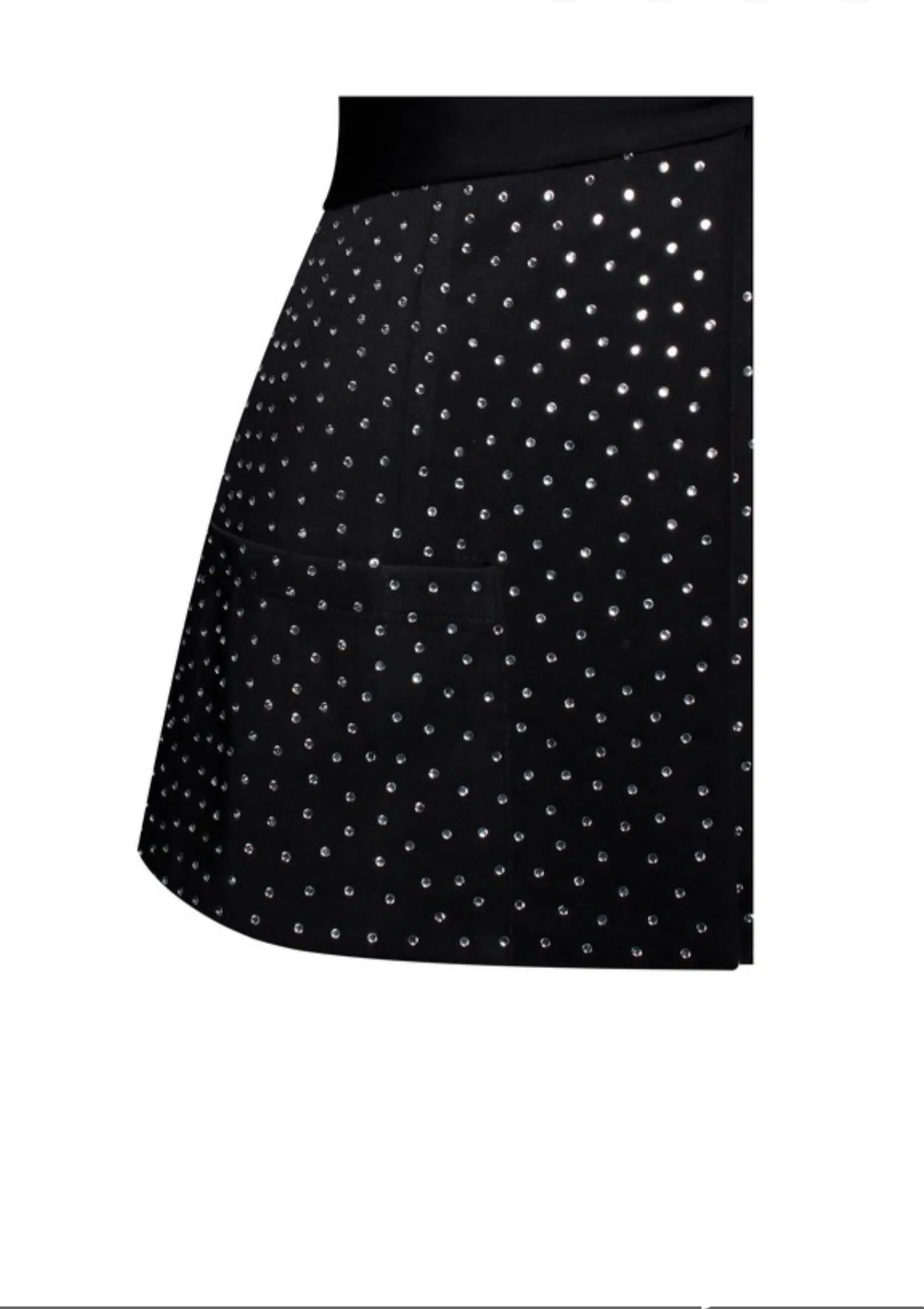 “LEDYS” CRYSTAL EMBELLISHED BLACK BLAZER JACKET.