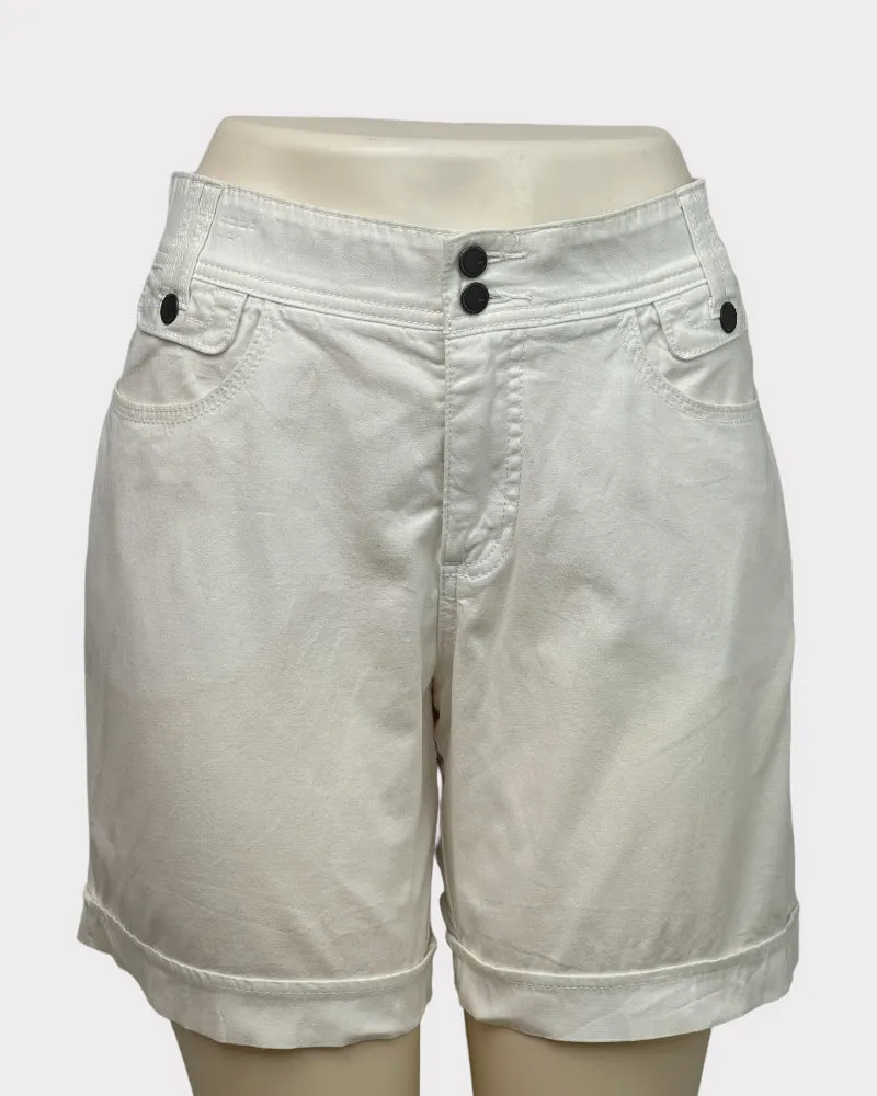 Lee White Comfort Waistband Denim Shorts (W31)