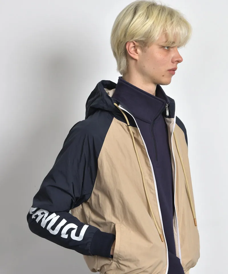 LENUCU Universal Napping Hooded Jacket Anorak - Beige